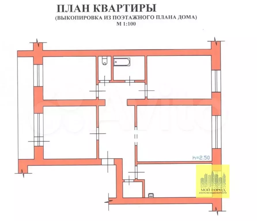 4-к. квартира, 78 м, 5/5 эт. - Фото 0