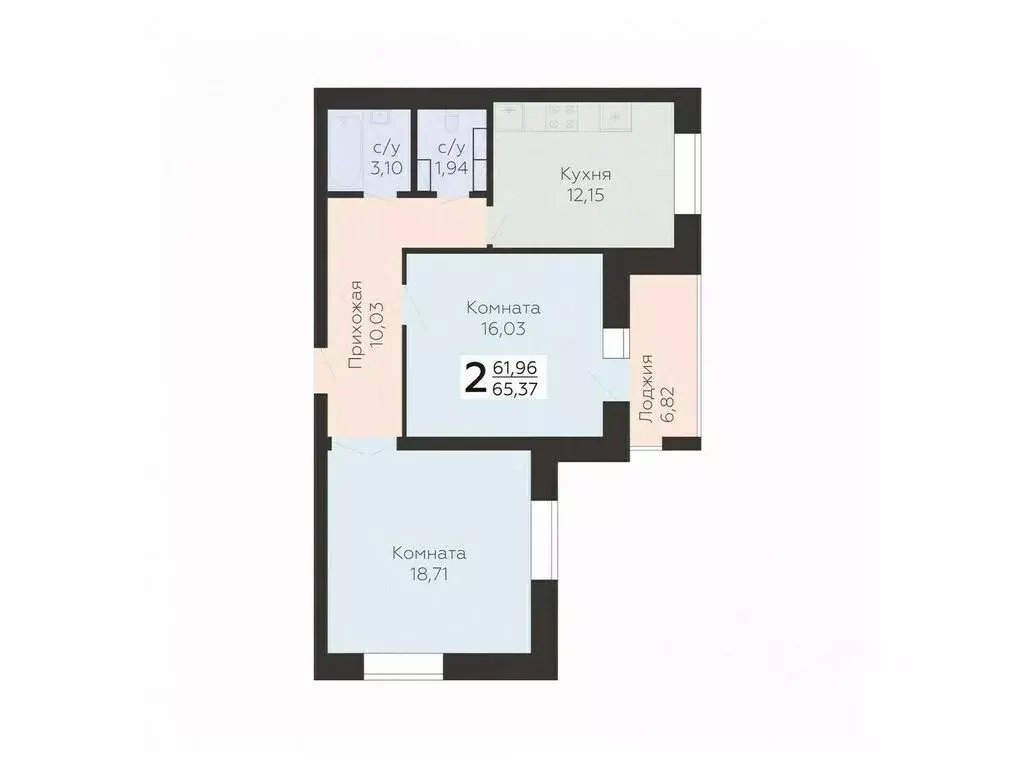 2-к кв. Орловская область, Орел ул. Панчука, 83Б (65.37 м) - Фото 0