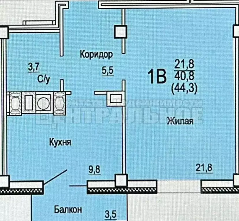 1-к кв. Смоленская область, Смоленск ул. 1-я Восточная, 3/6к4 (44.3 м) - Фото 1