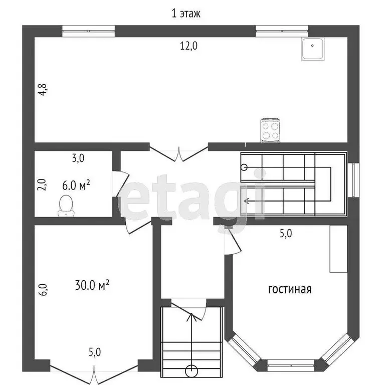 Дом в Патрушева, Сибирская улица (260 м) - Фото 1