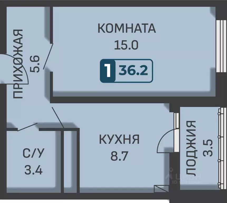 1-к кв. Ставропольский край, Ставрополь № 35 мкр, Равновесие жилой ... - Фото 1
