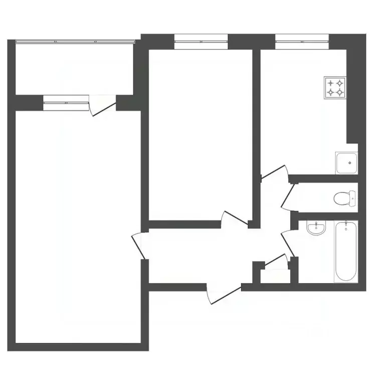 2-к кв. Пермский край, Пермь Братская ул., 2 (47.2 м) - Фото 2