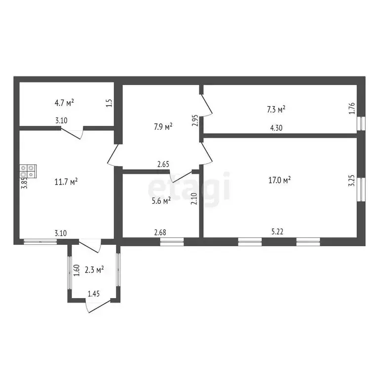 Дом в Грязи, улица Кутузова (77.7 м) - Фото 1