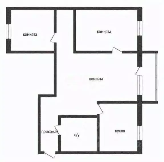 3-к кв. Нижегородская область, Бор ул. Рослякова, 34 (55.3 м) - Фото 2