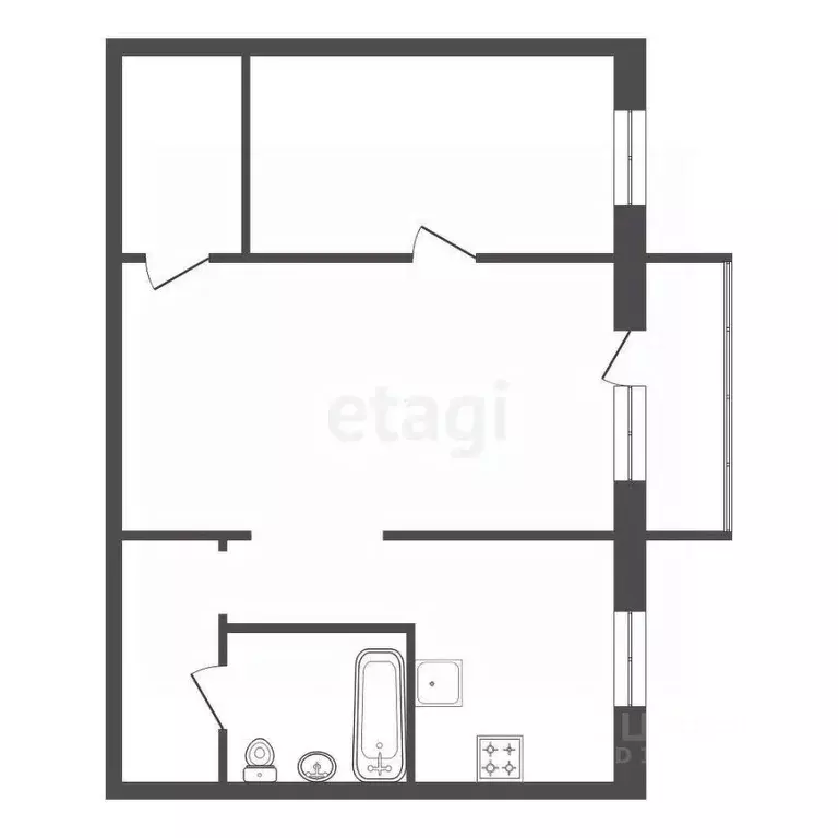 2-к кв. Красноярский край, Красноярск ул. Корнетова, 2 (44.5 м) - Фото 2