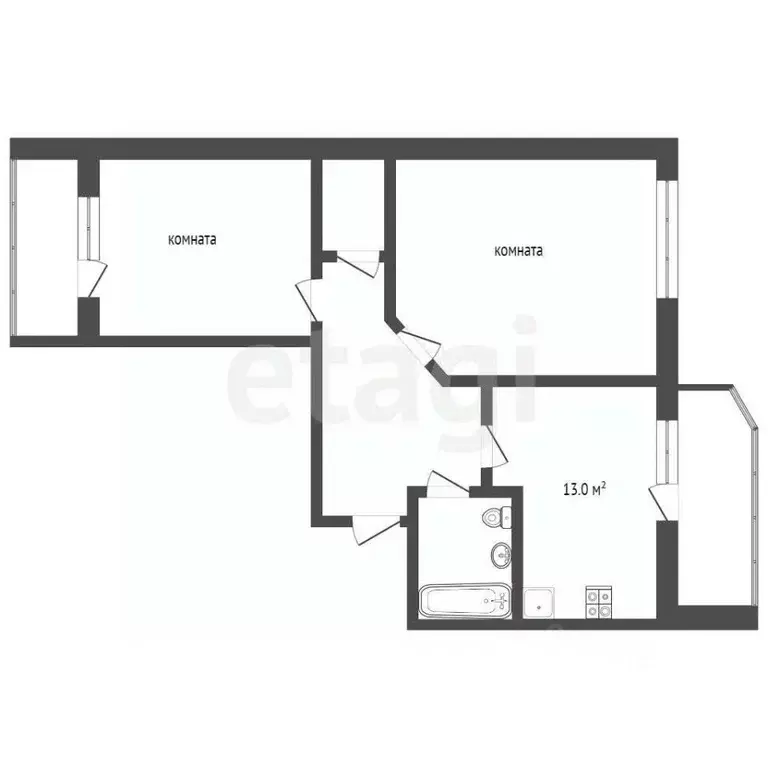 2-к кв. Мордовия, Саранск Севастопольская ул., 31 (54.0 м) - Фото 1