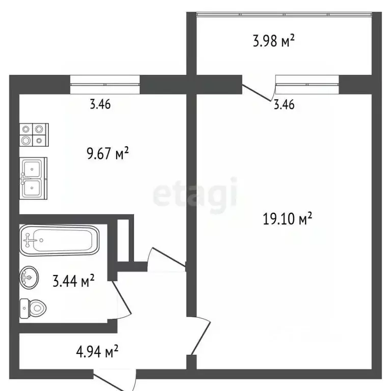 1-к кв. Мордовия, Саранск ул. Тани Бибиной, 7/3 (37.1 м) - Фото 2