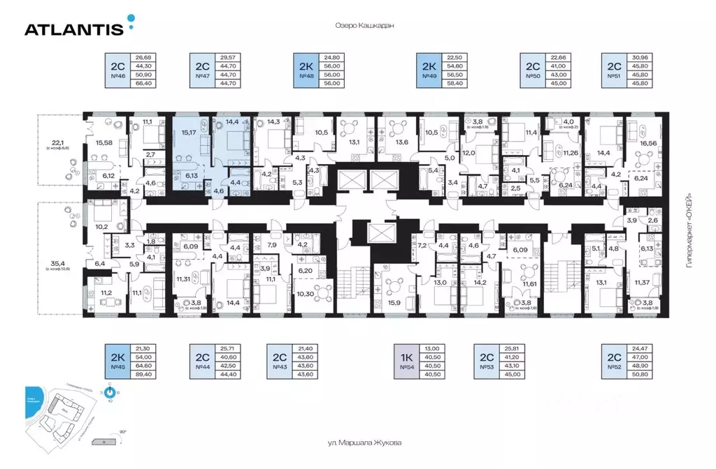 2-к кв. Башкортостан, Уфа Сипайлово жилрайон, Атлантис жилой комплекс ... - Фото 2