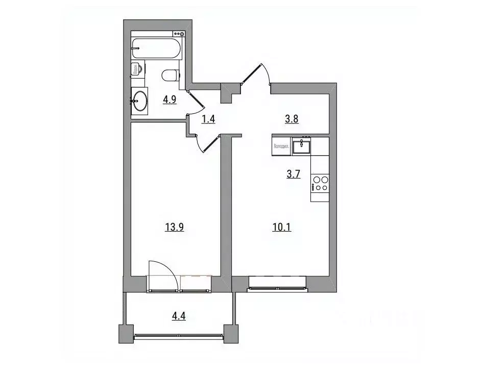 2-к кв. Кировская область, Киров городской округ, пос. Чистые Пруды ... - Фото 2