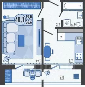 1-к кв. Орловская область, Орловский район, д. Образцово ул. Николая ... - Фото 1