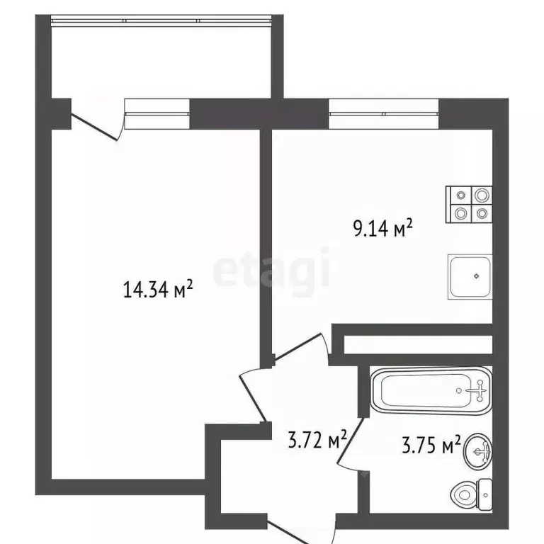 1-к кв. Ярославская область, Ярославль ул. Пашуковская, 9к2 (32.0 м) - Фото 2