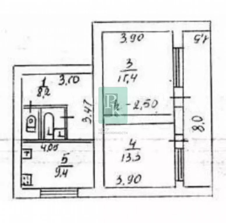 2-к. квартира, 60 м, 5/5 эт. - Фото 0