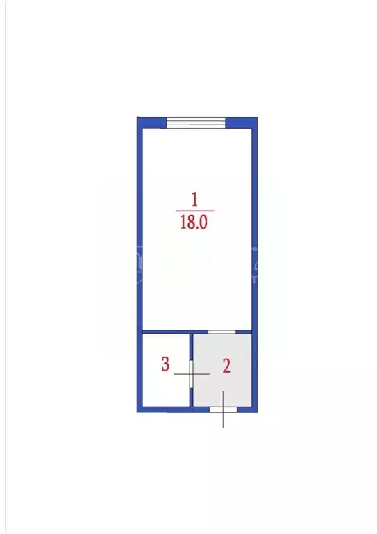 1-к кв. Кемеровская область, Кемерово Инициативная ул., 27а (18.0 м) - Фото 1