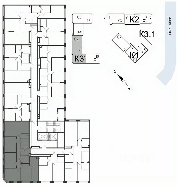 4-к кв. Москва наб. Марка Шагала, 15к1 (115.0 м) - Фото 1