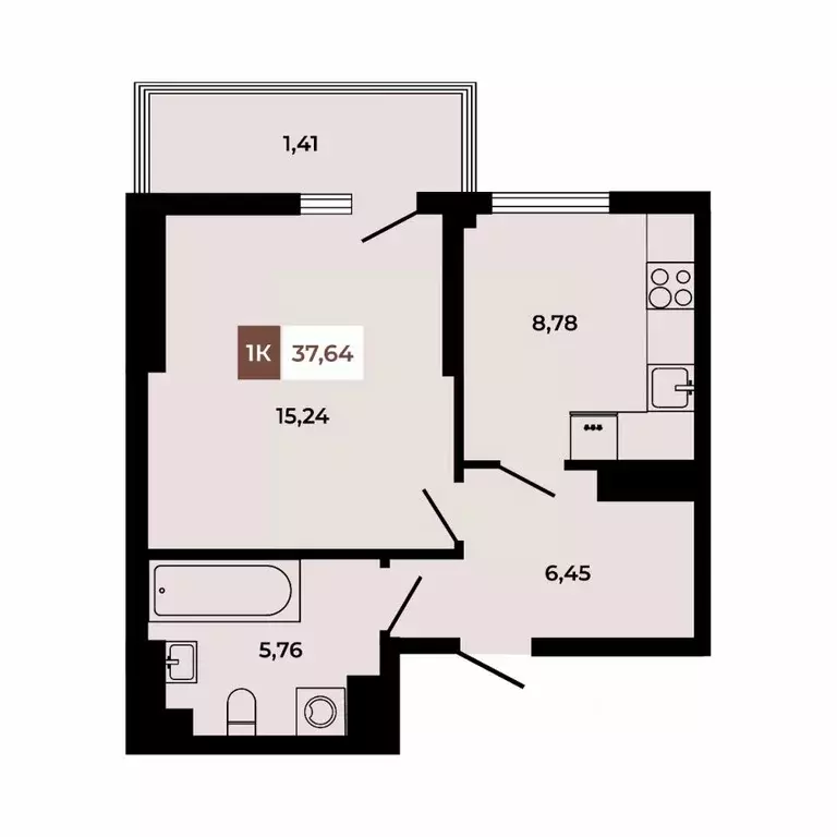 1-к кв. Ростовская область, Аксайский район, Щепкинское с/пос, пос. ... - Фото 1