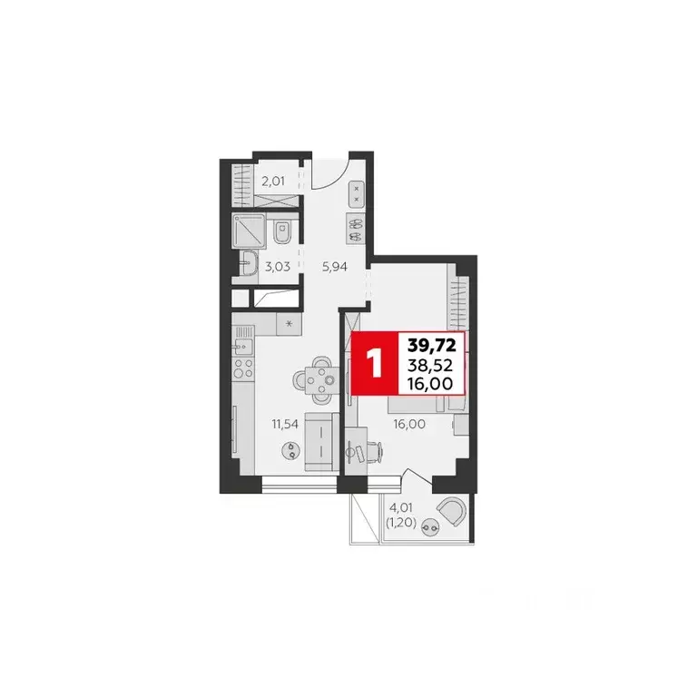 1-к кв. Ростовская область, Ростов-на-Дону ул. Штахановского, 24/2 ... - Фото 0