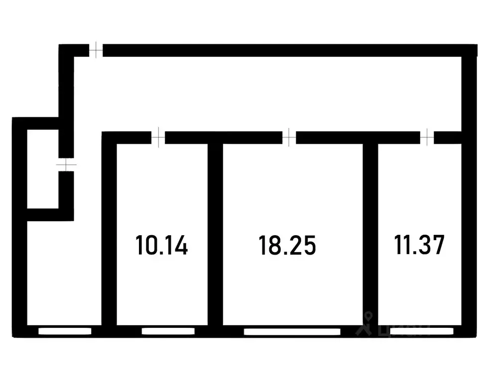 3-к кв. Курская область, Курск Краснознаменная ул., 20Б (56.4 м) - Фото 1