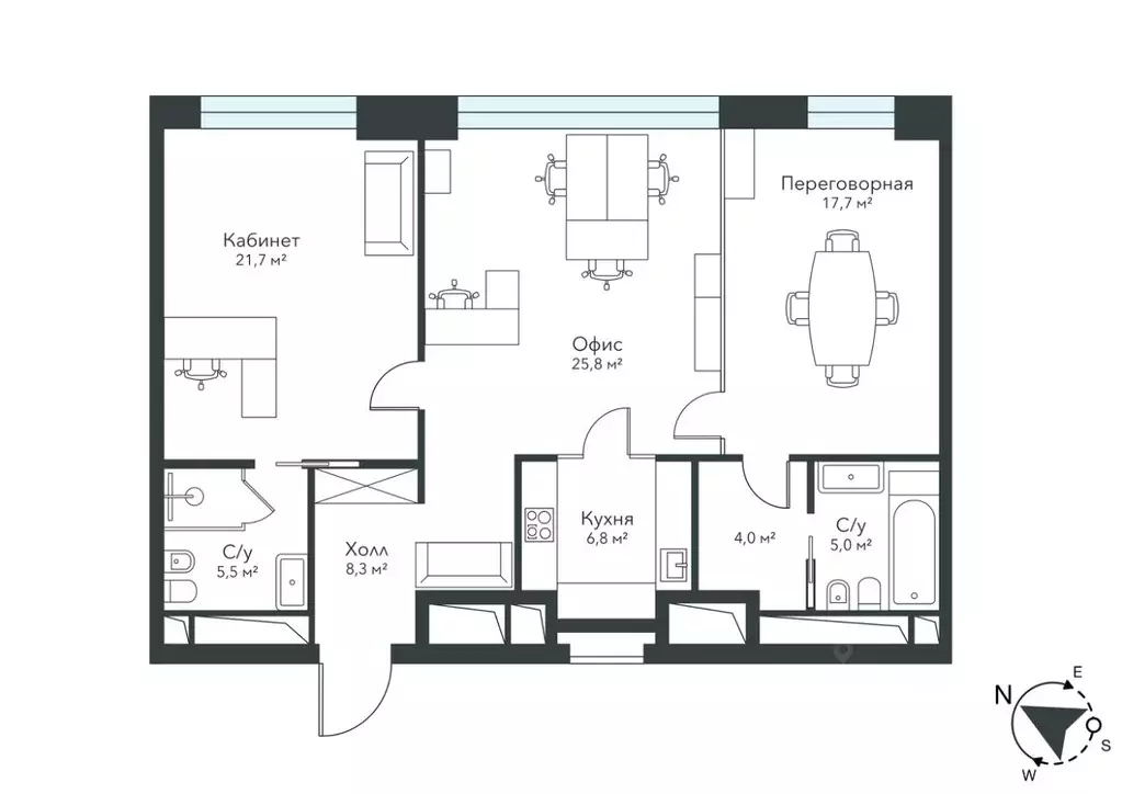 Офис в Москва ул. Василисы Кожиной, 13 (95 м) - Фото 1