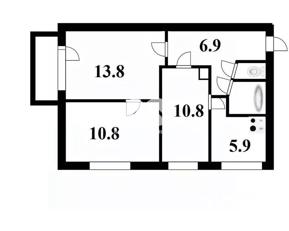 3-к кв. Новосибирская область, Новосибирск Учительская ул., 18 (51.1 ... - Фото 2