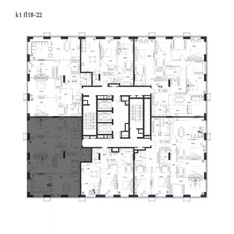 4-к кв. Москва просп. Андропова, 9/1к1 (136.1 м) - Фото 2