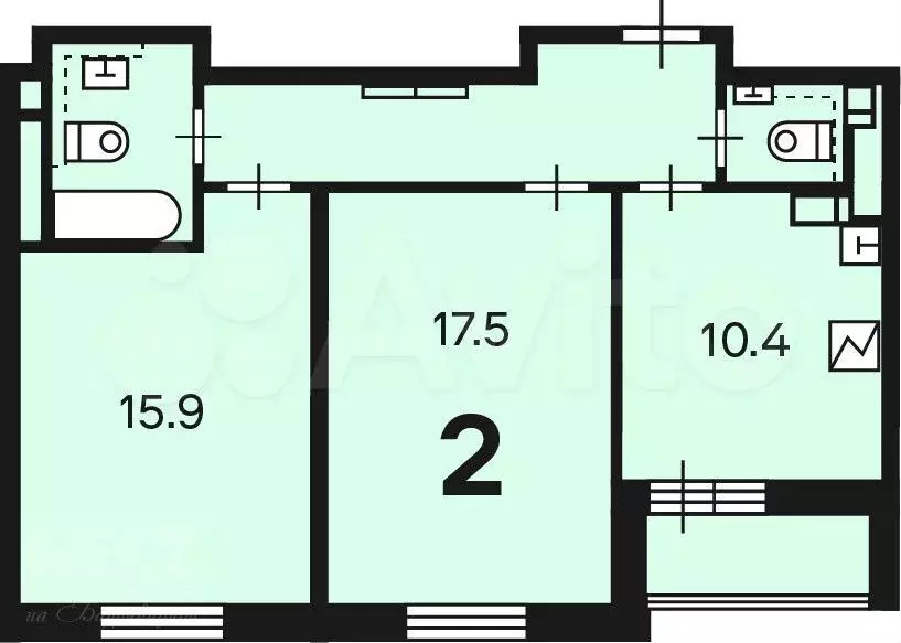 Аукцион: 2-к. квартира, 57,7 м, 9/16 эт. - Фото 1