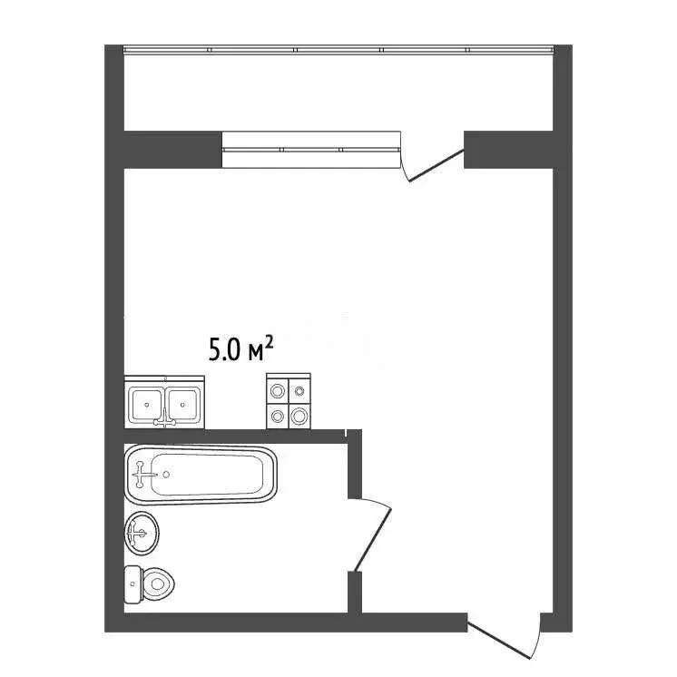 Квартира-студия: Отрадное, Отрадная улица, 25А (19.8 м) - Фото 1