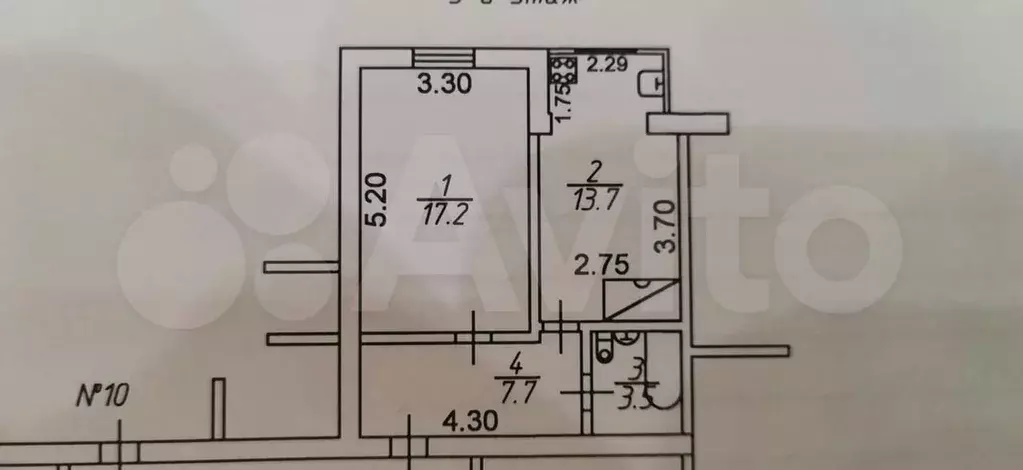1-к. квартира, 42,1 м, 3/5 эт. - Фото 0