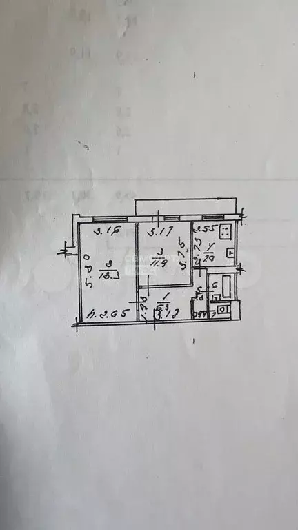 2-к. квартира, 51,6 м, 5/9 эт. - Фото 0