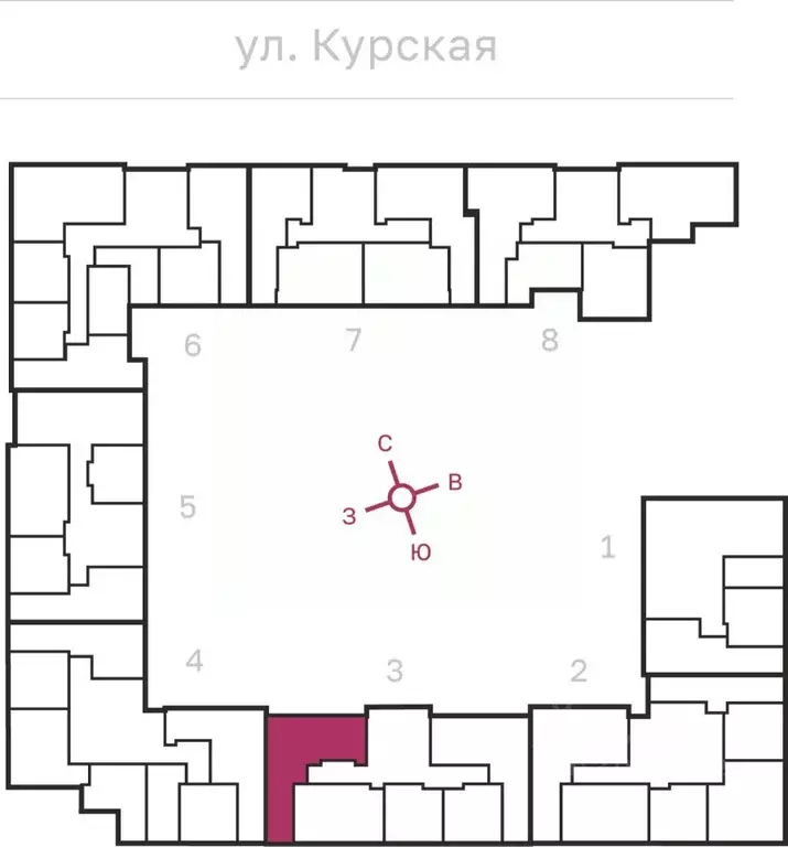 3-к кв. Санкт-Петербург Курская ул., 27 (81.57 м) - Фото 1