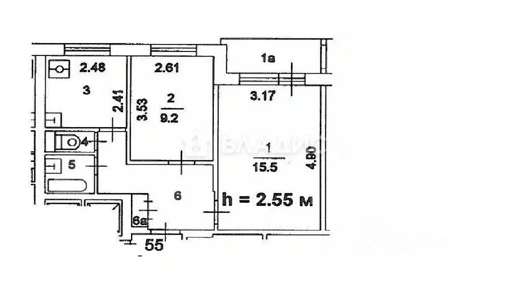 2-к кв. Москва Бирюлевская ул., 19 (41.4 м) - Фото 2
