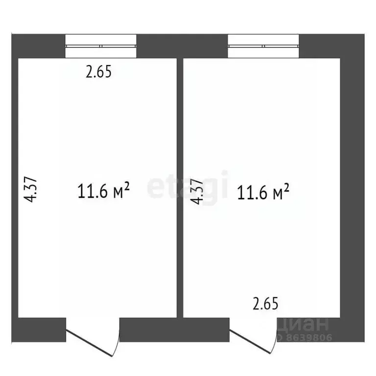 Комната Крым, Саки ул. Советская (23.2 м) - Фото 1