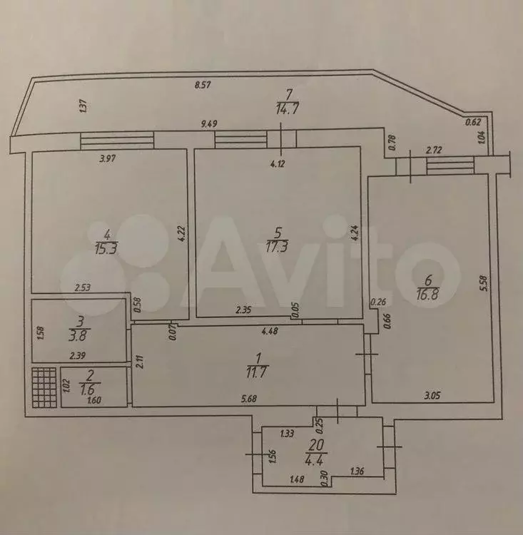 2-к. квартира, 81 м, 5/9 эт. - Фото 0