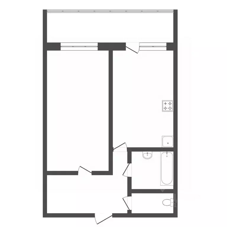 1-к кв. Тюменская область, Тюмень ул. Котельщиков, 2 (48.0 м) - Фото 2