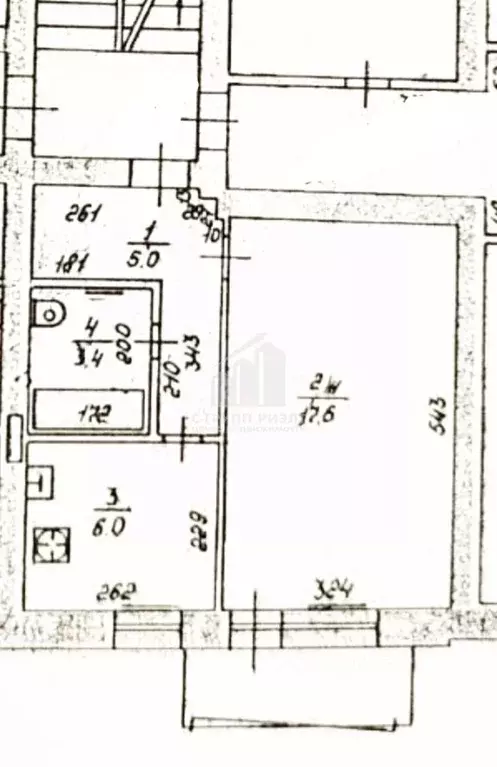 1-к кв. Калининградская область, Калининград ул. Фрунзе, 41 (32.0 м) - Фото 1