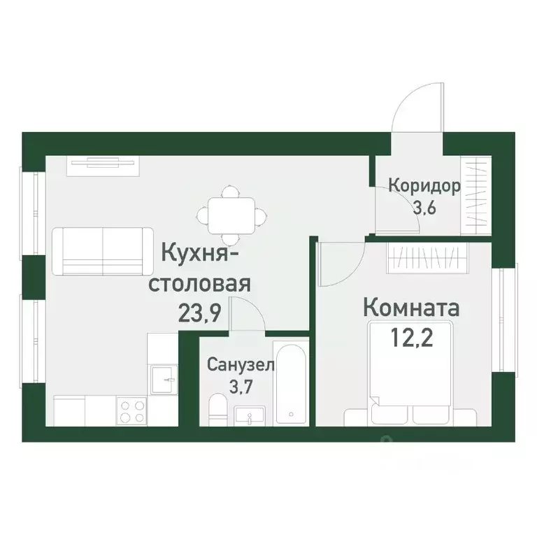 1-к кв. Челябинская область, Челябинский городской округ, пос. ... - Фото 0