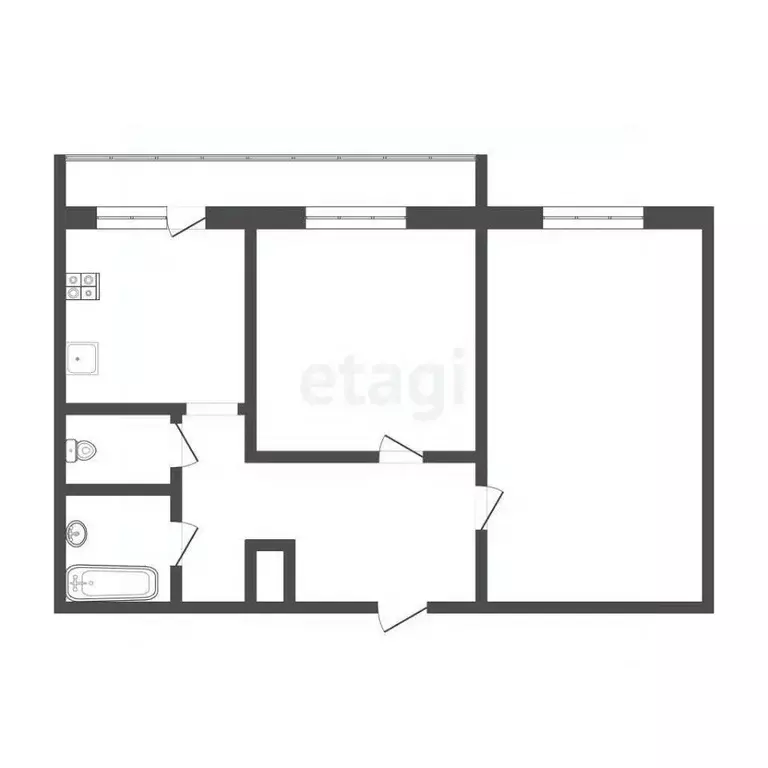 2-к кв. Архангельская область, Архангельск Дачная ул., 42 (50.0 м) - Фото 1