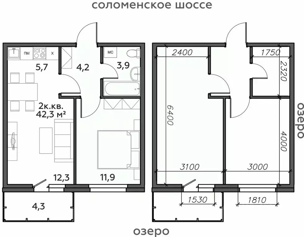 2-к кв. Карелия, Петрозаводск Район Северная промзона, Вороний Наволок ... - Фото 1