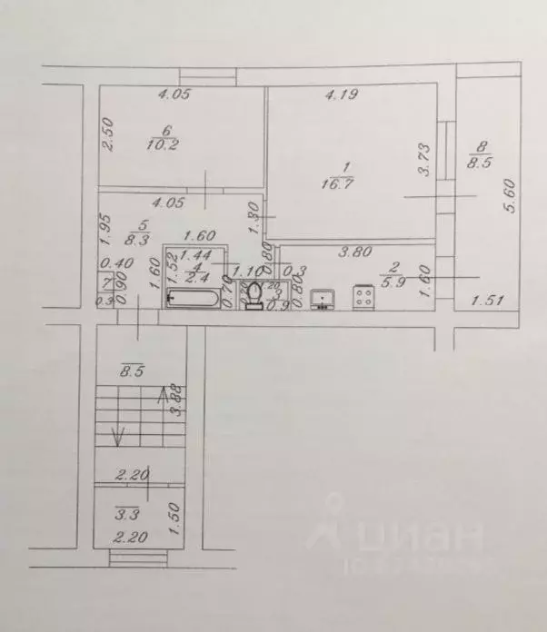 2-к кв. Краснодарский край, Анапа Парковая ул., 68 (50.0 м) - Фото 2
