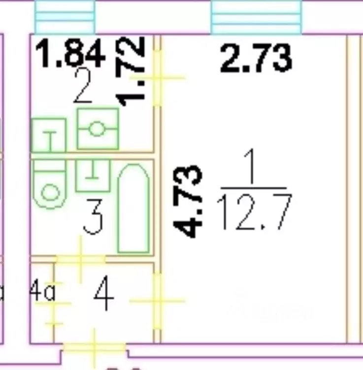 Студия Москва Нагатинская наб., 22К2 (21.3 м) - Фото 2