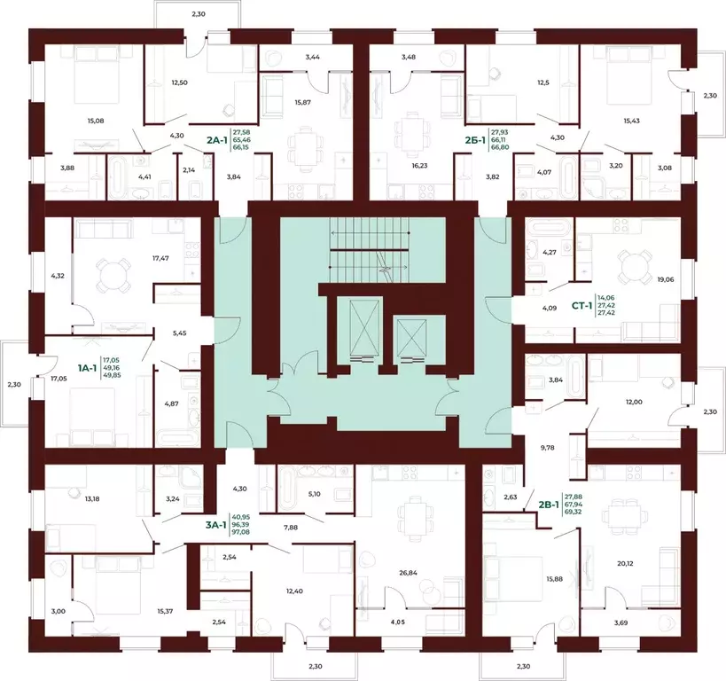 2-к кв. Пензенская область, Пенза Тернопольская ул., 20 (69.32 м) - Фото 1