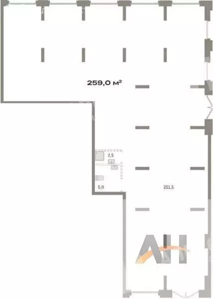 Помещение свободного назначения (259 м) - Фото 2