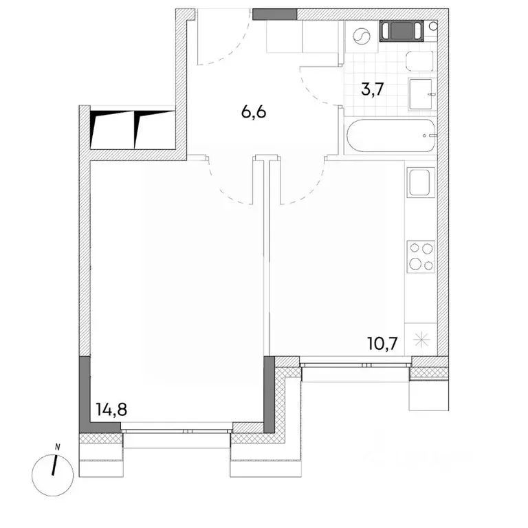1-к кв. Москва, Москва, Зеленоград ул. Александровка, 6 (35.8 м) - Фото 1
