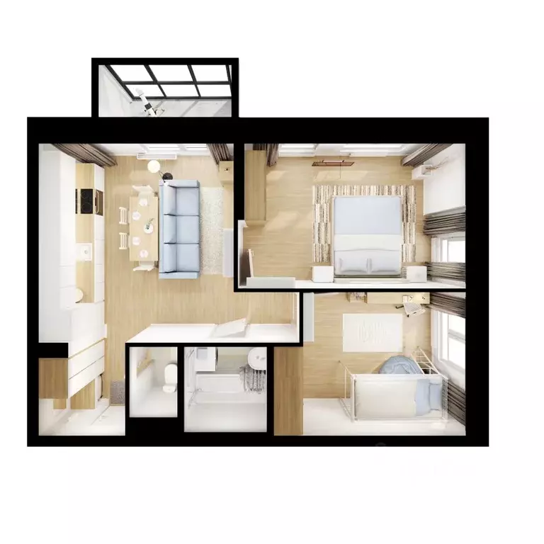 2-к кв. Ленинградская область, Всеволожский район, д. Новое Девяткино ... - Фото 2