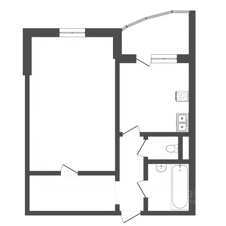 1-к кв. Тюменская область, Тюмень Широтная ул., 185 (43.6 м) - Фото 2