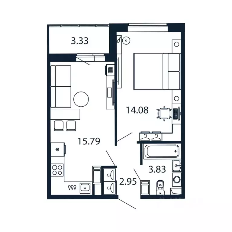 1-к кв. Ленинградская область, Мурино Всеволожский район, просп. ... - Фото 1