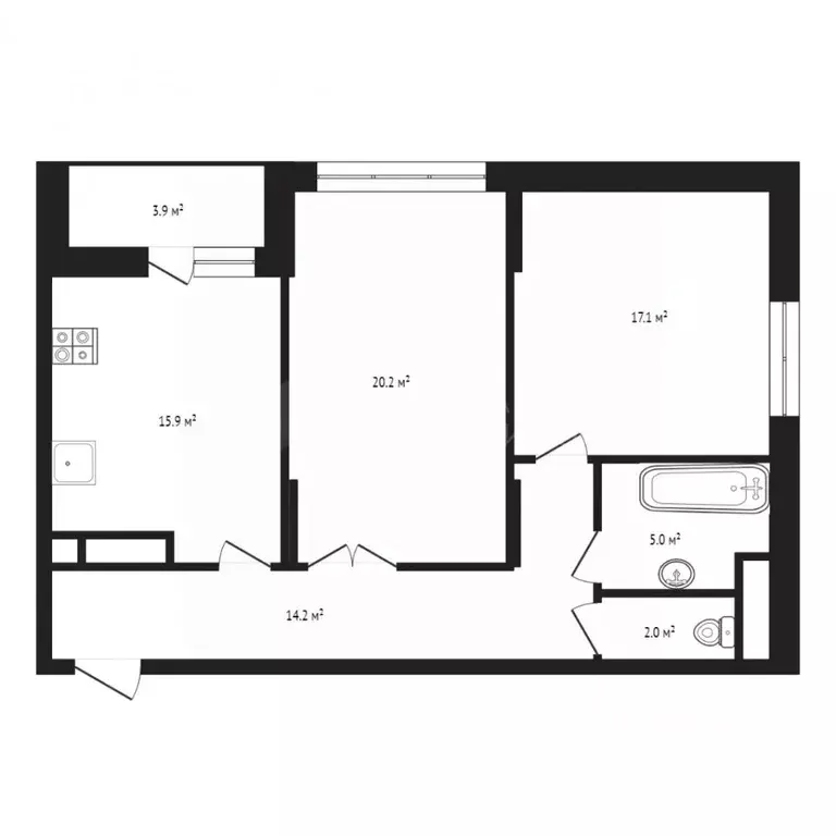 2-к кв. Тюменская область, Тюмень ул. 50 лет Октября, 4 (75.0 м) - Фото 1