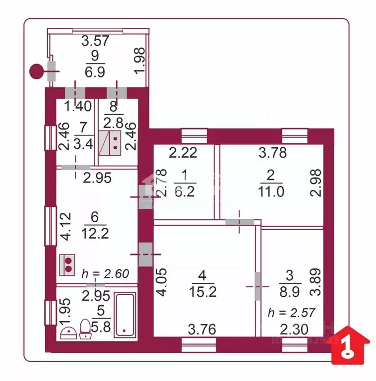 Дом в Омская область, Омск ул. 4-я Заречная, 34 (66 м) - Фото 2