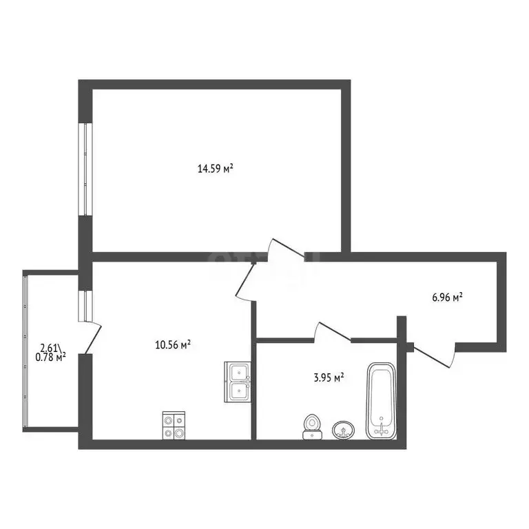 1-комнатная квартира: Санкт-Петербург, улица Лидии Зверевой, 9к2 (35.8 ... - Фото 1