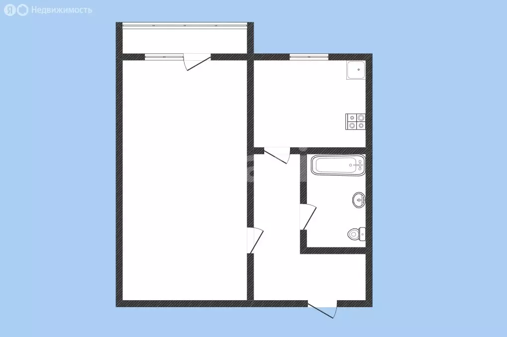 1-комнатная квартира: Черкесск, площадь Кирова, 4 (32.2 м) - Фото 1