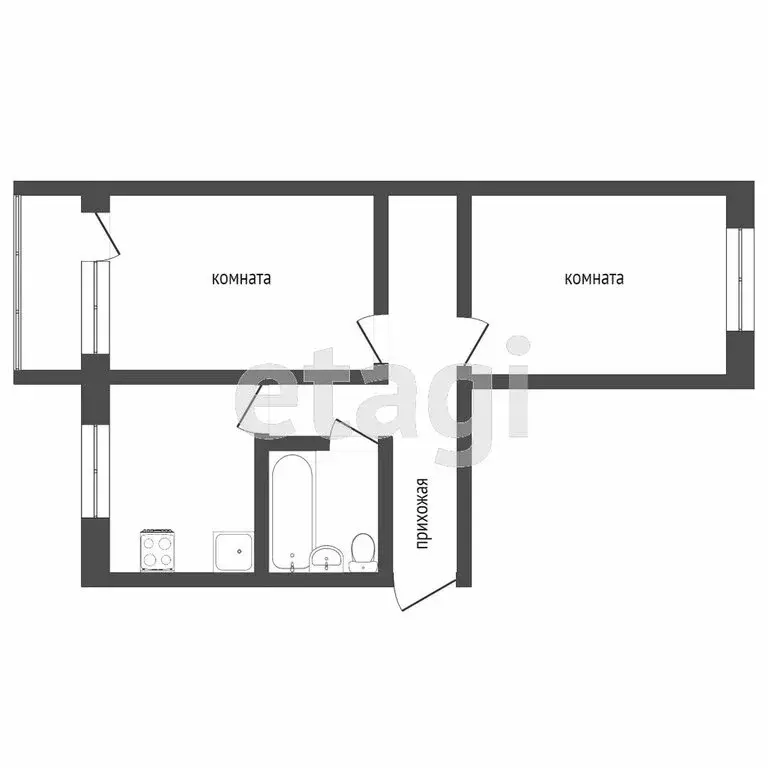 2-комнатная квартира: Петропавловск-Камчатский, Океанская улица, 79 ... - Фото 1